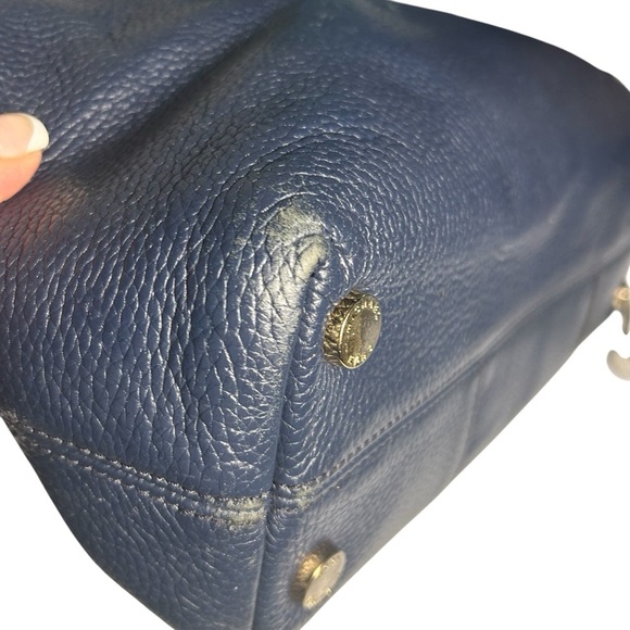 Michael Kors Jet Set Navy Blue Leather Studded Chain Strap Bag - Picture 8 of 16